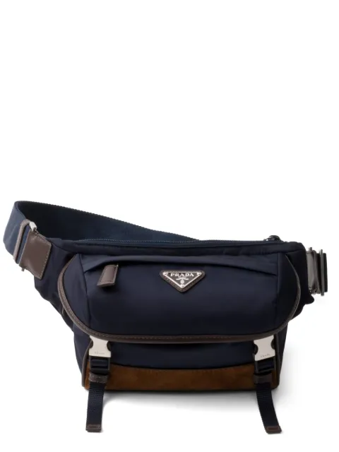 Prada mochila tipo mensajero con logo triangular