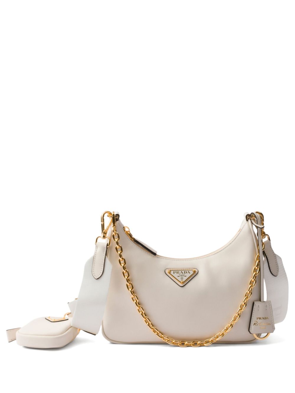 Prada Re-Edition 2005 schoudertas Beige