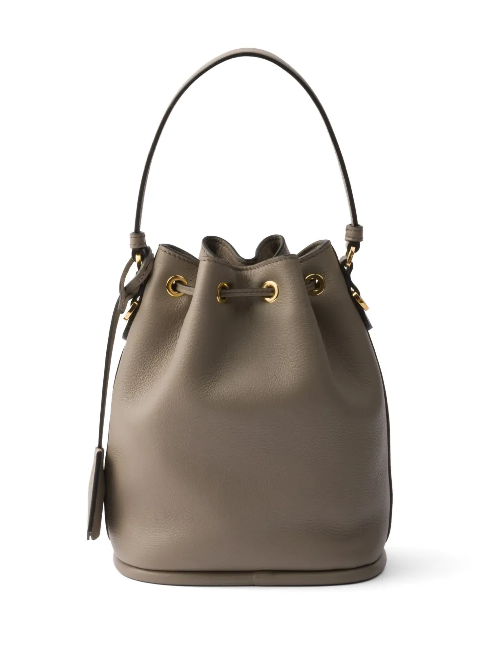 Prada Mini Drawstring Shoulder Bag In Grey