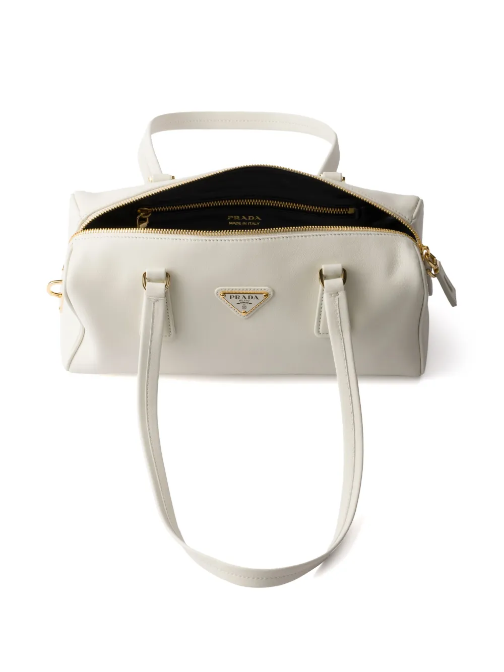 Prada Medium leren shopper Wit