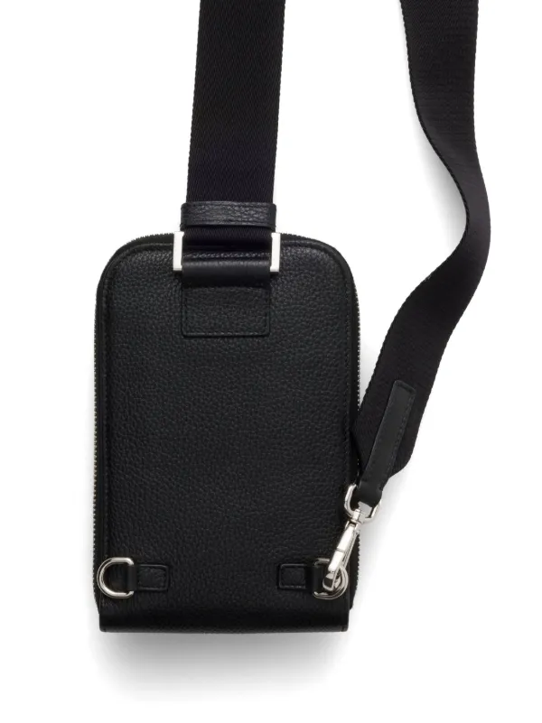Prada Leather Phone Case | Black | FARFETCH RO