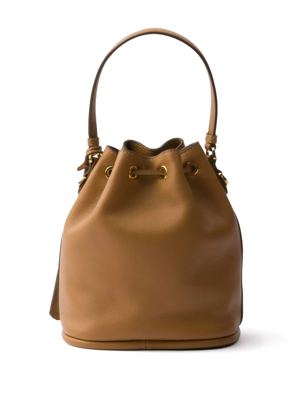 Prada Leren bucket-tas - Bruin