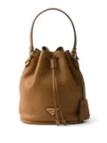 Prada mini leather bucket bag - Brown