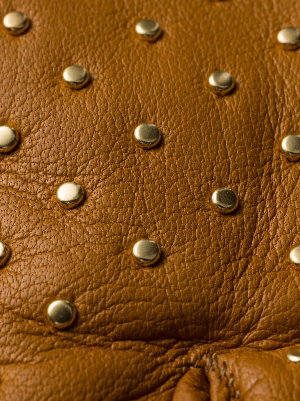 Prada Leren handschoenen met studs - Bruin