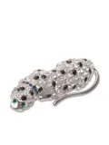 Susan Caplan Vintage 1980s panther brooch - Silver