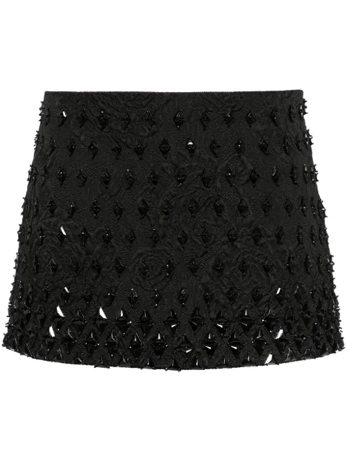 Amen minijupe en jacquard - Noir - Amen - Modalova
