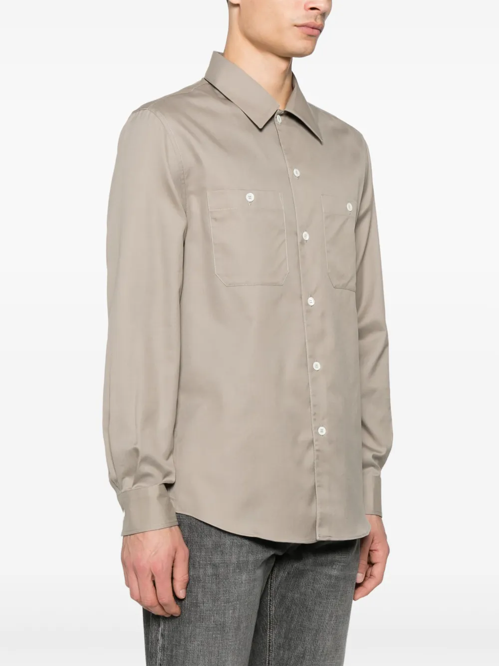 Brunello Cucinelli Katoenen overhemd Beige