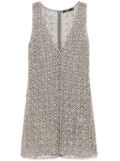 Amen net-embroidered mini dress - Silver