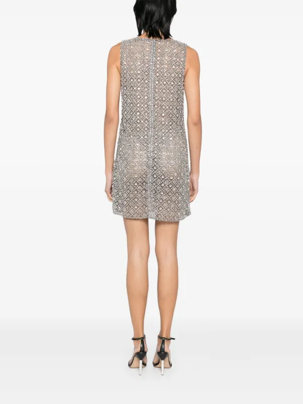 Amen net-embroidered Mini Dress | Silver | FARFETCH Amen net-embroidered Mini Dress | Silver | FARFETCH