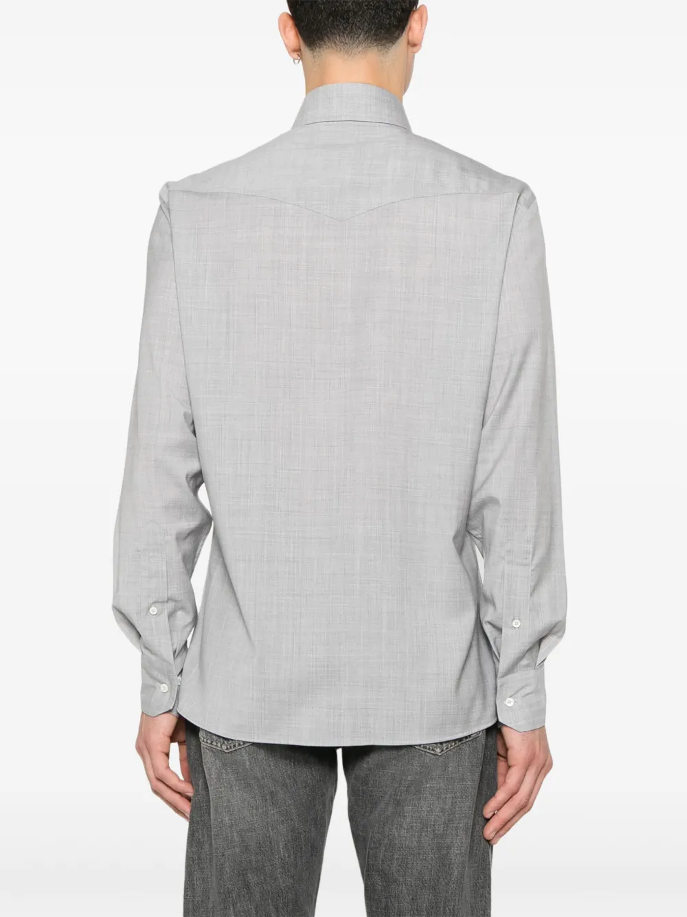 Brunello Cucinelli Wollen overhemd Grijs