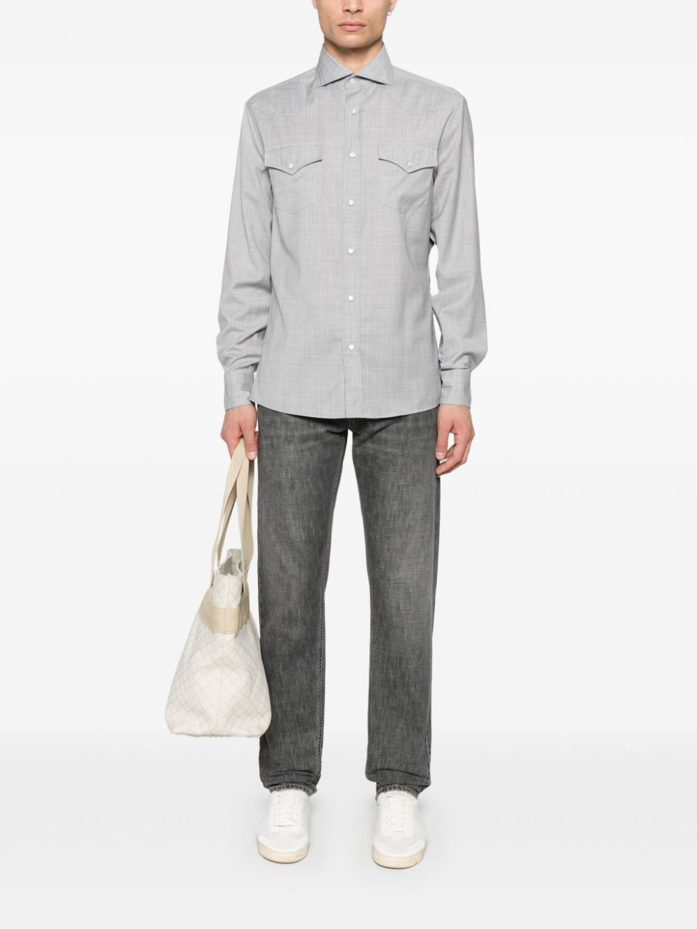 Brunello Cucinelli wool shirt - Grijs