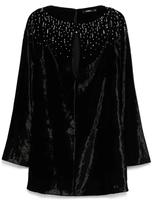 Amen robe courte en velours - Noir - Amen - Modalova