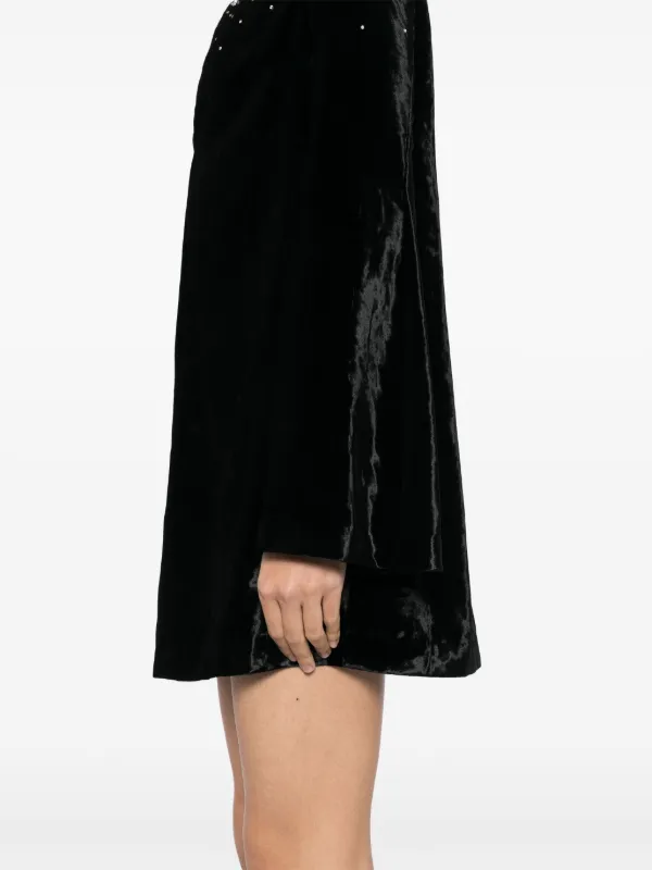 Amen Velvet Mini Dress - Black
