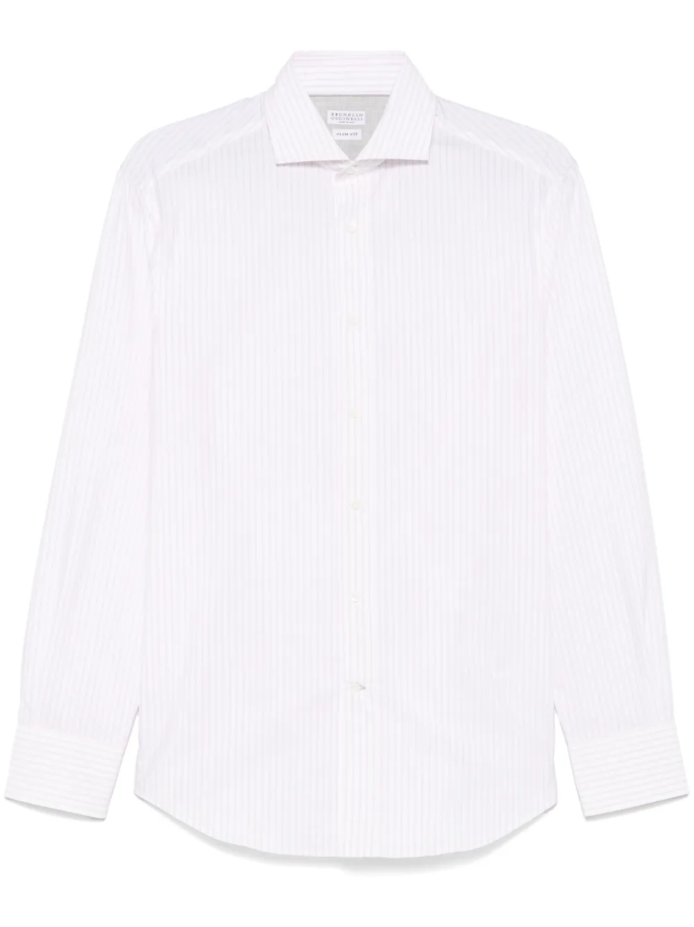 Brunello Cucinelli camisa con rayas estampadas | blanco | Image 1