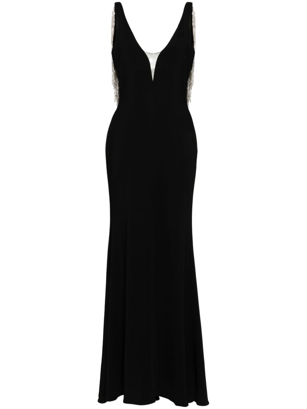 V-plunge fishtail gown