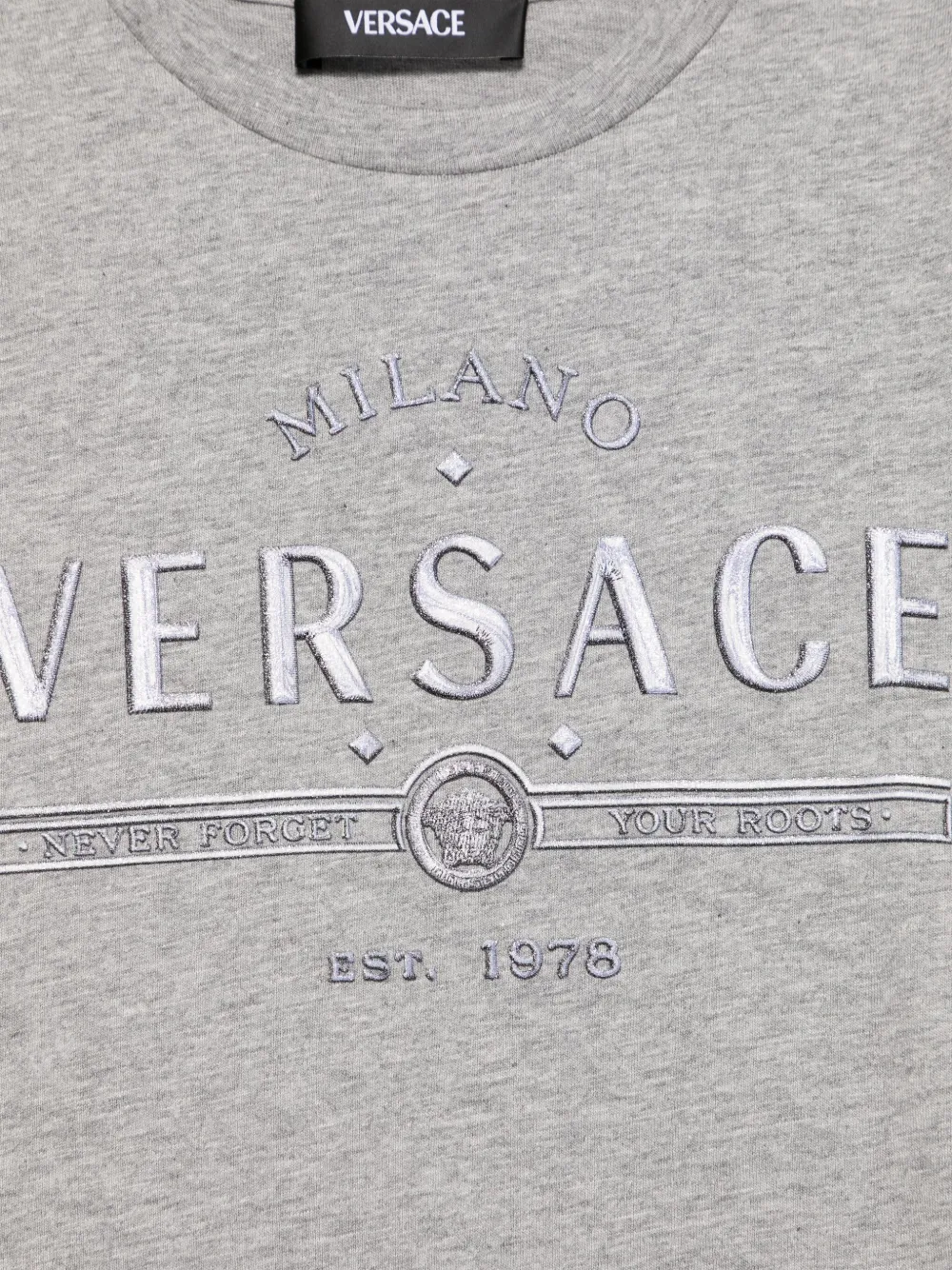 Versace Kids T-shirt met Versace logo Grijs