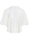Giambattista Valli embroidered lace blouse - White