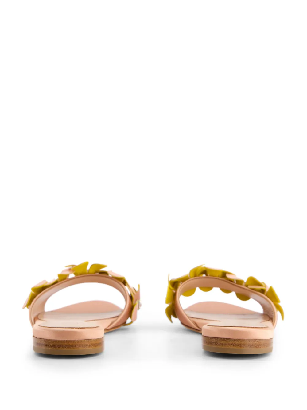 Giambattista Valli Slippers met bloemapplicatie Beige