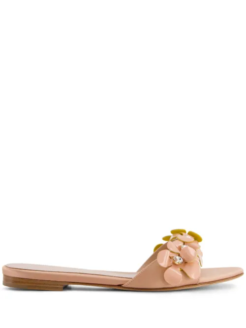 Claquettes à appliques floral - Giambattista Valli - Modalova