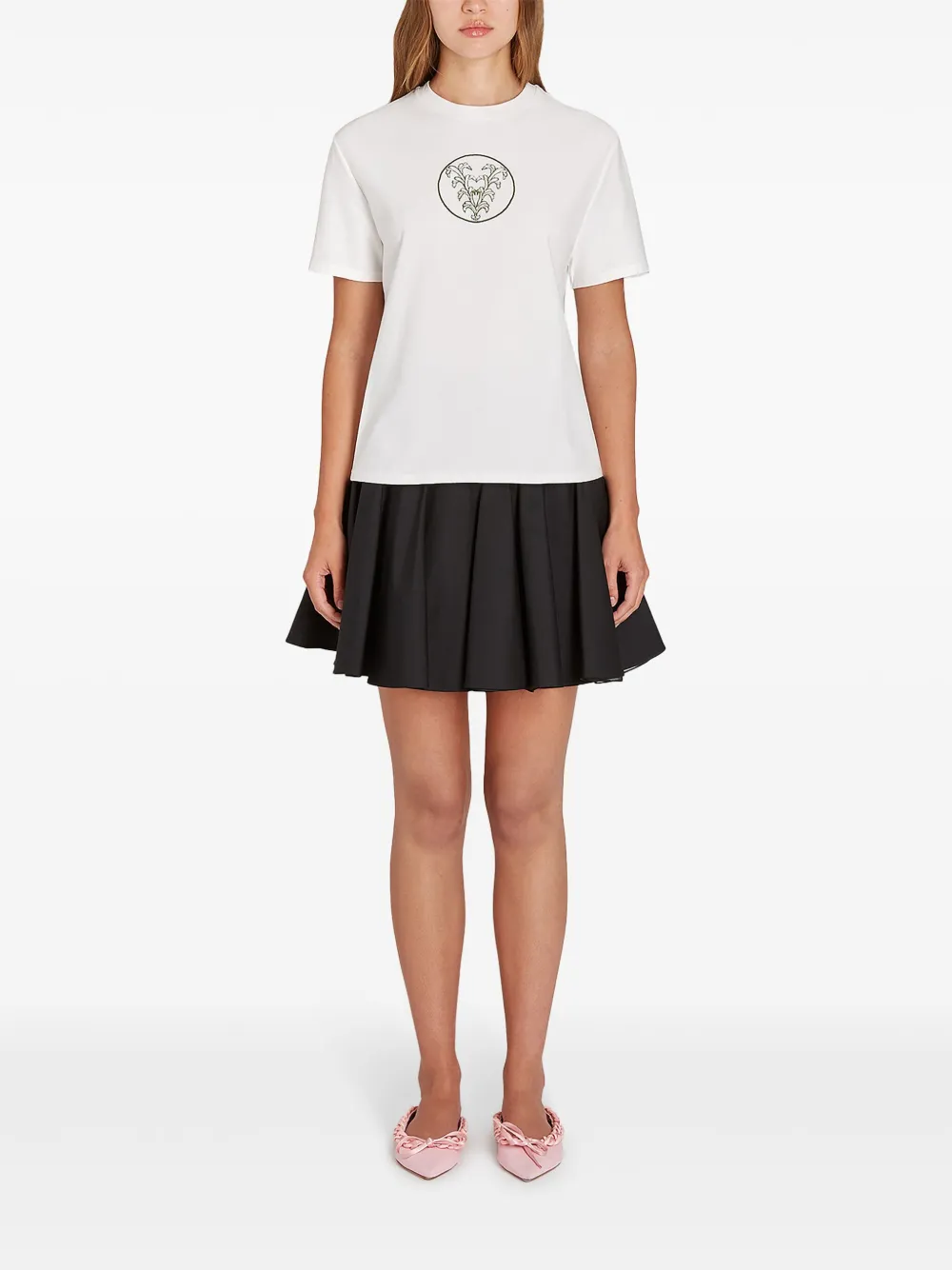 Giambattista Valli T-shirt met geborduurd logo - Wit