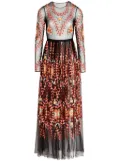 Giambattista Valli embroidered tulle dress - Black