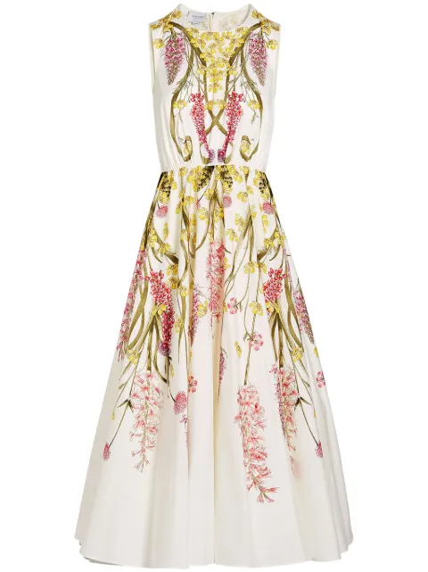 Giambattista Valli vestido de popelina con estampado Wildflowers