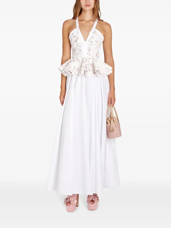 【関税込み】GIAMBATTISTA VALLI Floral dress Giambattista Valli floral-print long-sleeve Dress | White