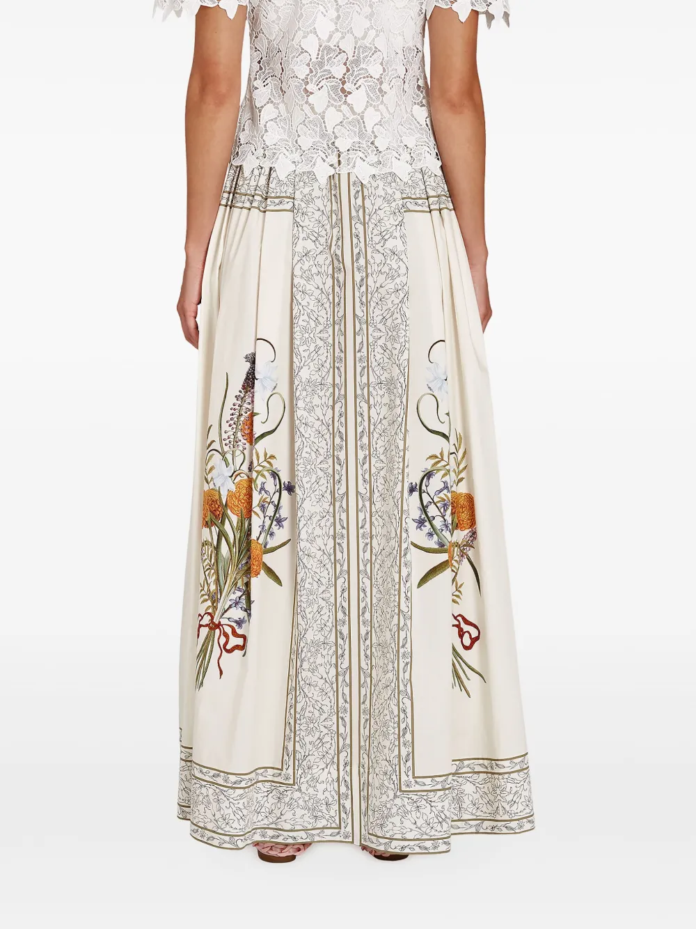 taffeta-panel midi dress