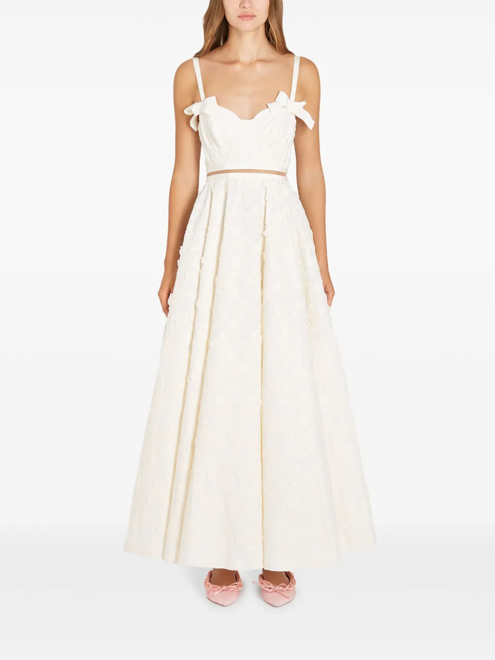 Giambattista Valli Popeline midi-jurk - Wit