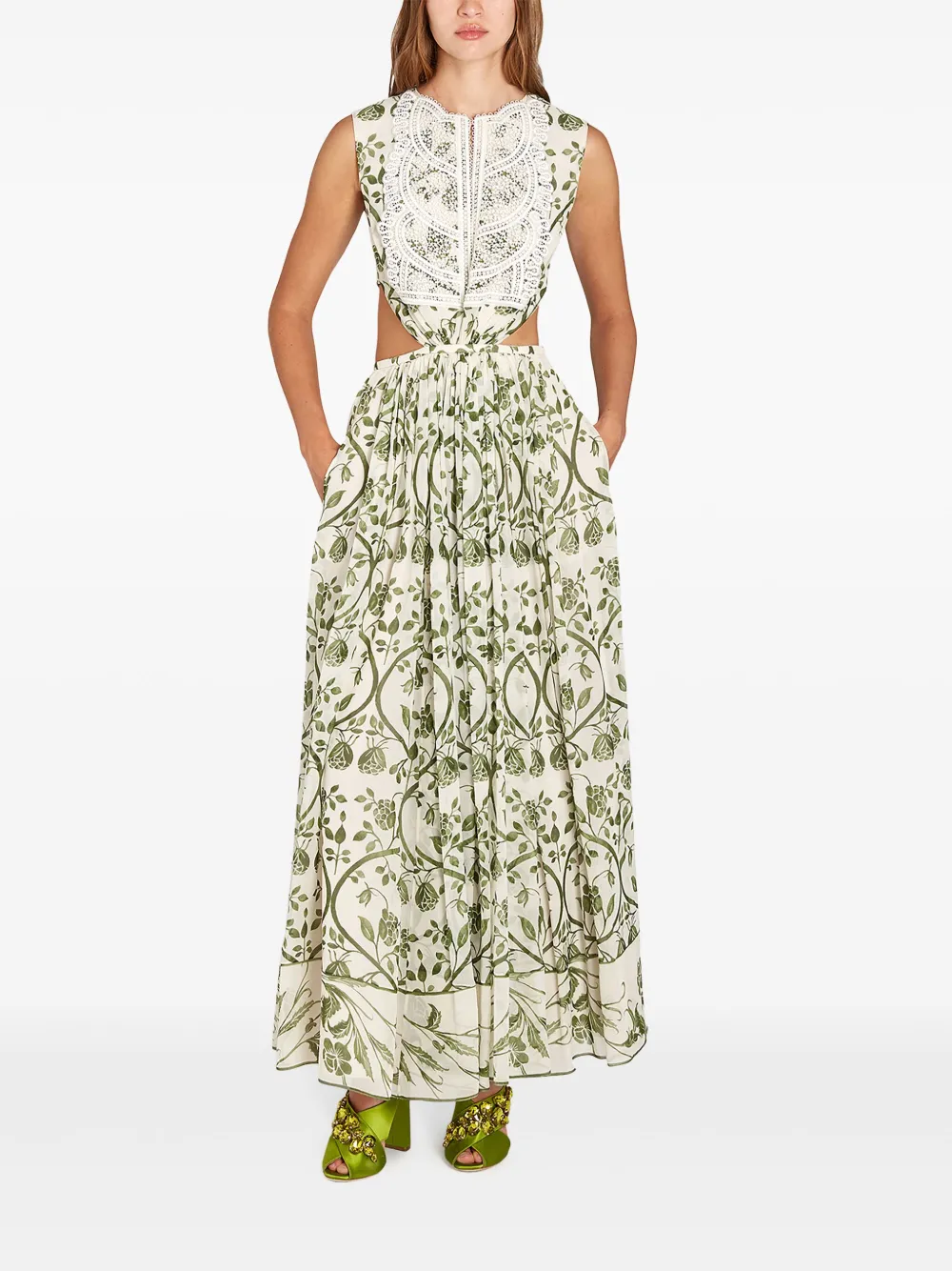 Giambattista Valli Jurk met print - Groen