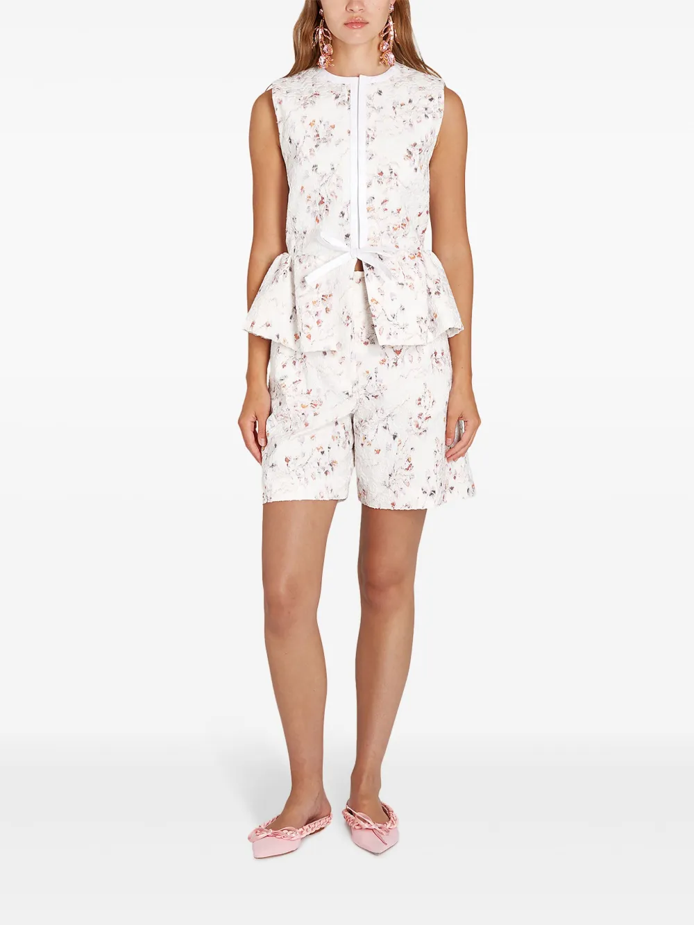 Giambattista Valli Shorts met jacquard - Wit