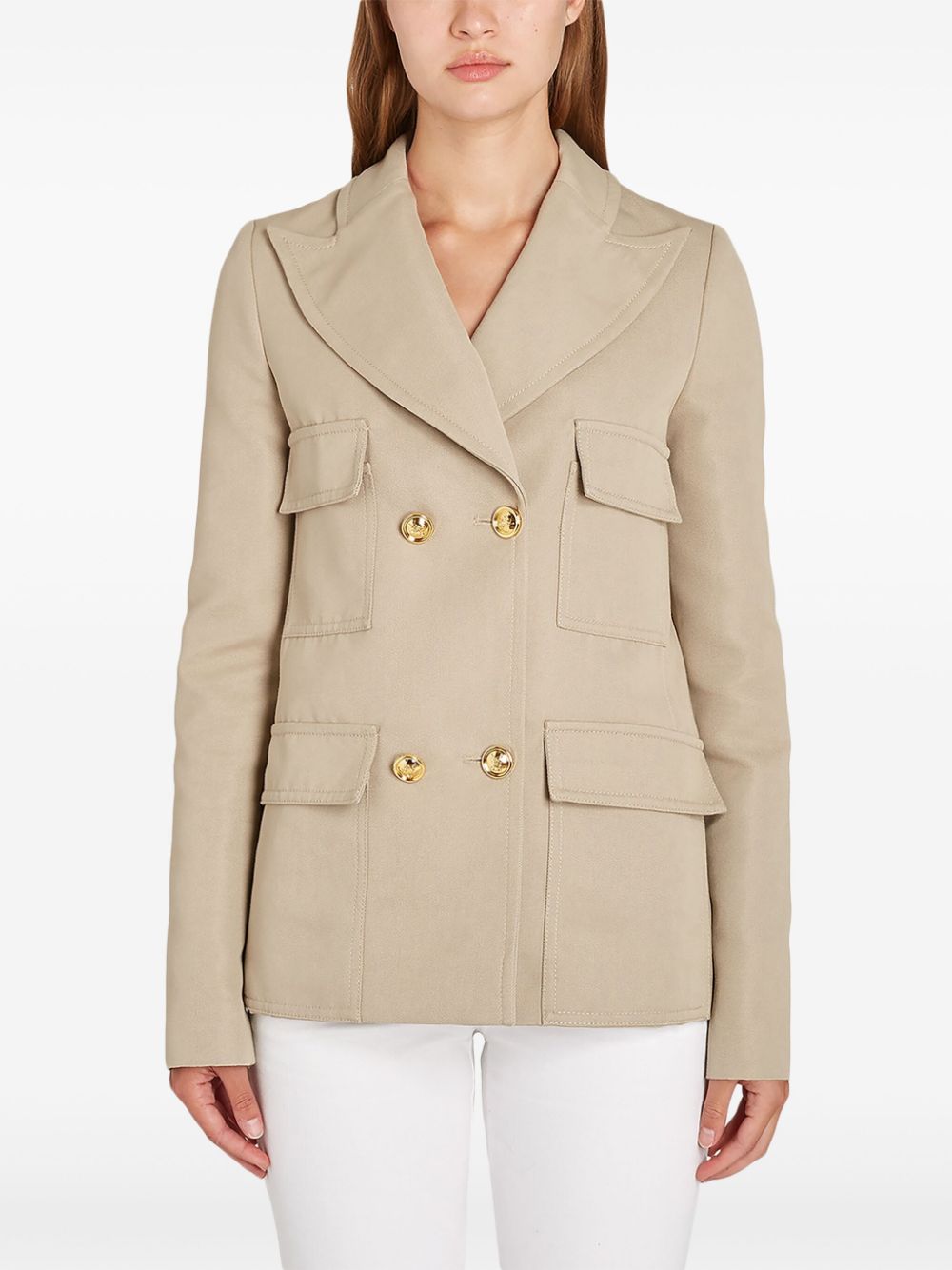 Giambattista Valli Gabardine blazer - Beige