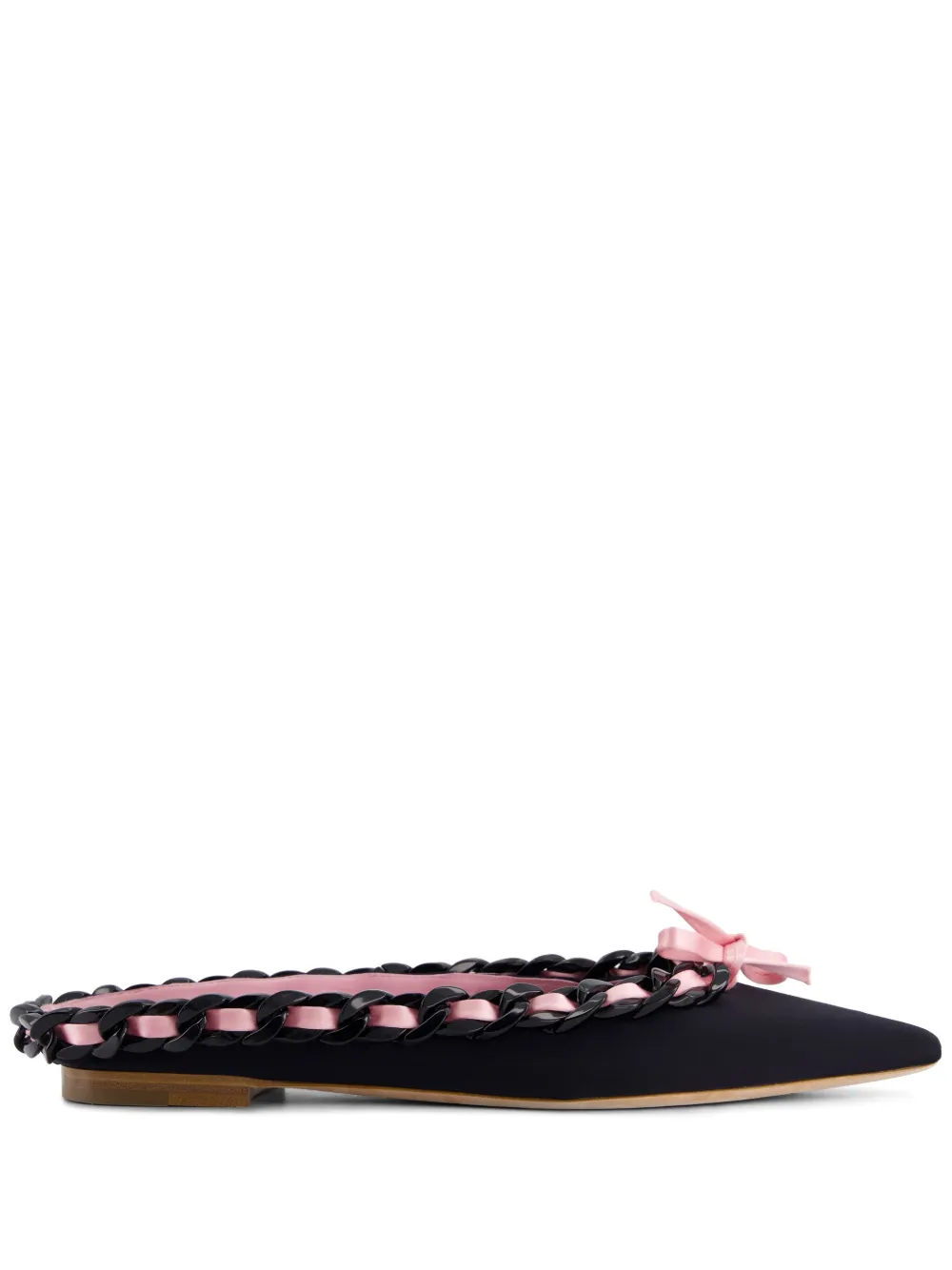 Giambattista Valli bow-detail slippers – Black