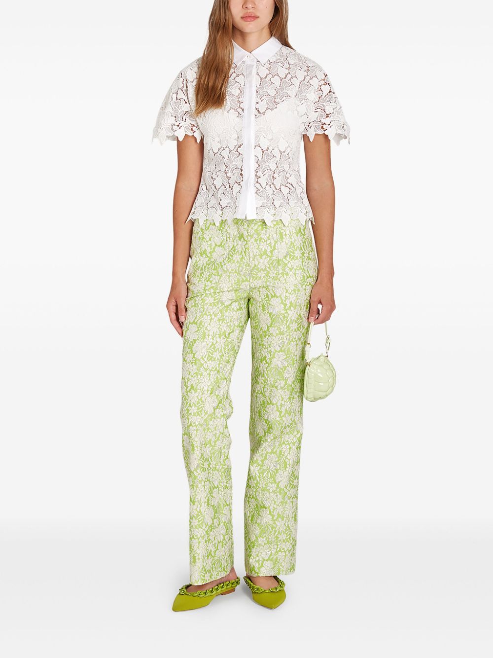 Giambattista Valli Tender Spring Cloque broek - Groen