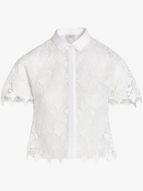 Giambattista Valli cropped macramé blouse