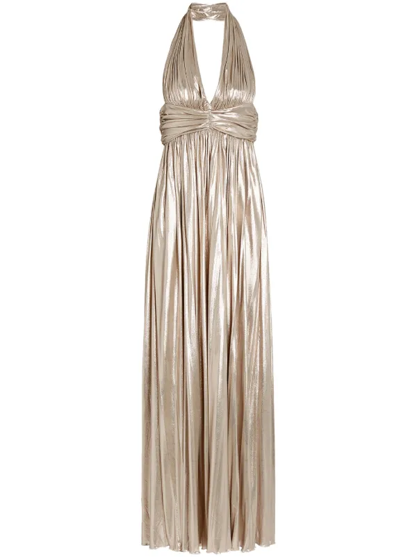 Giambattista Valli Sleeveless Long Dress | Gold | FARFETCH