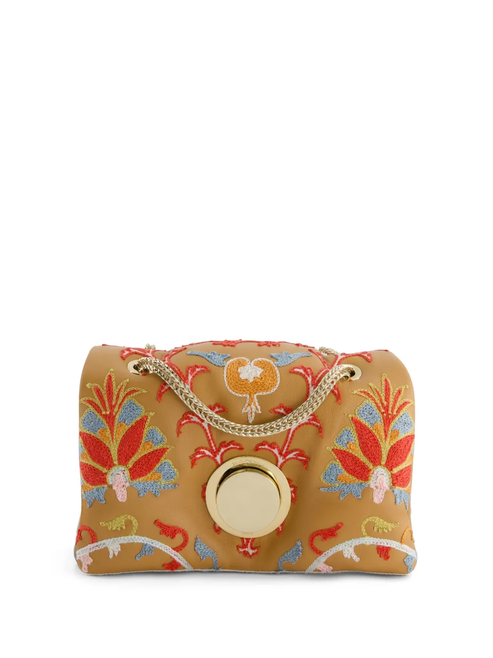 Giambattista Valli Borsa tote con ricamo a fiori - Marrone