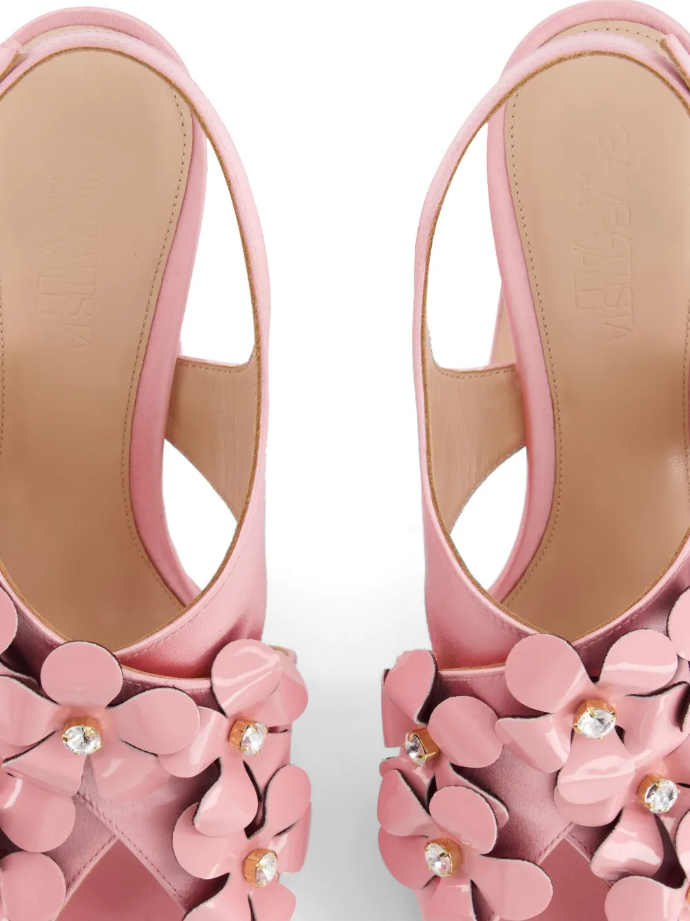 Giambattista Valli Sandalen met bloemenapplicatie - Roze