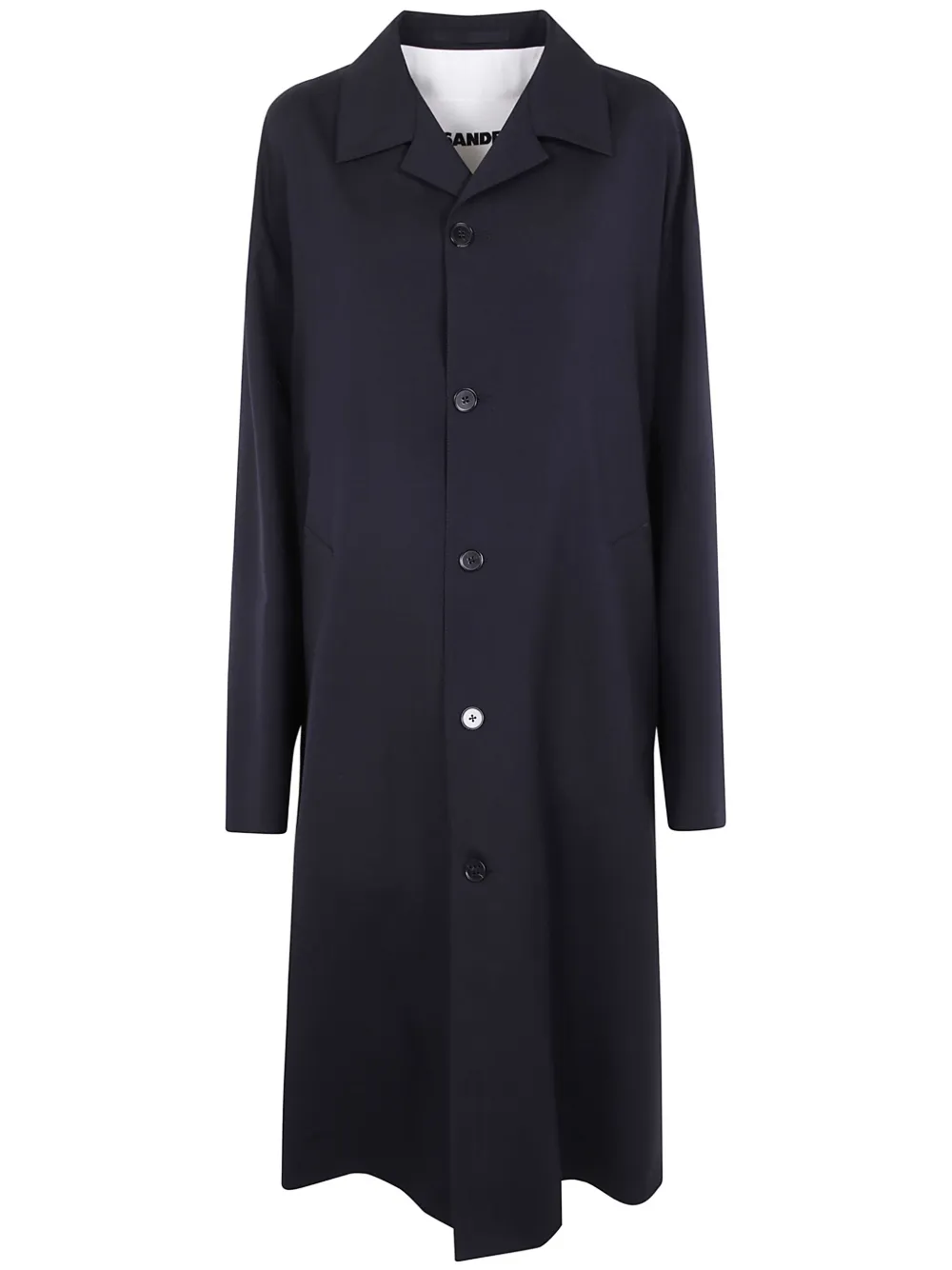 Jil Sander Wollen jas Blauw