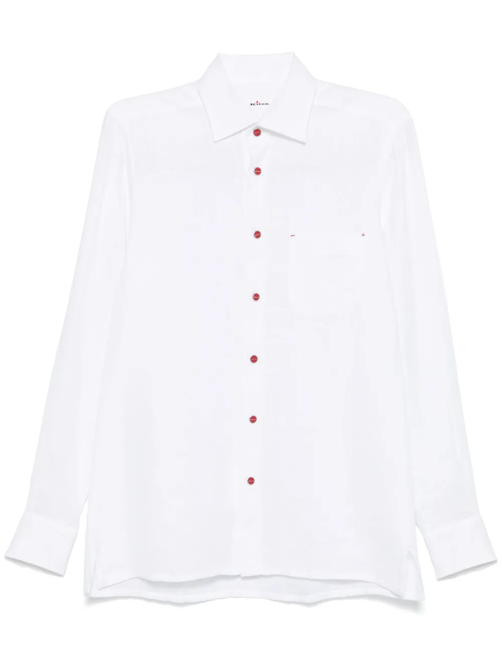 Kiton リネンシャツ - ホワイト Kiton リネンシャツ - ホワイト