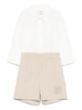 Fendi Kids mini-check shorties - White