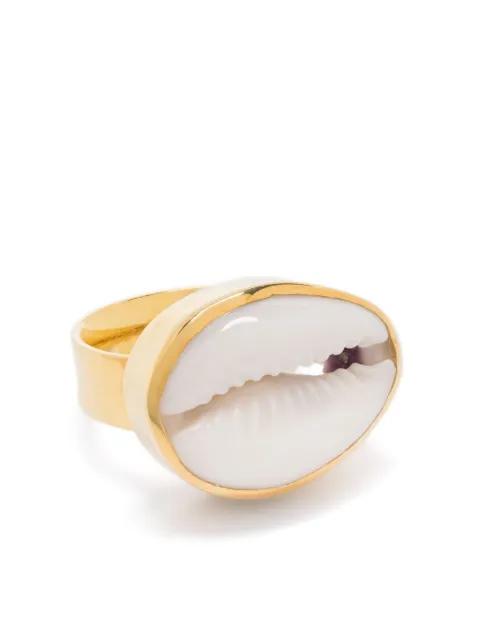 Tohum anillo con aplique de concha de mar