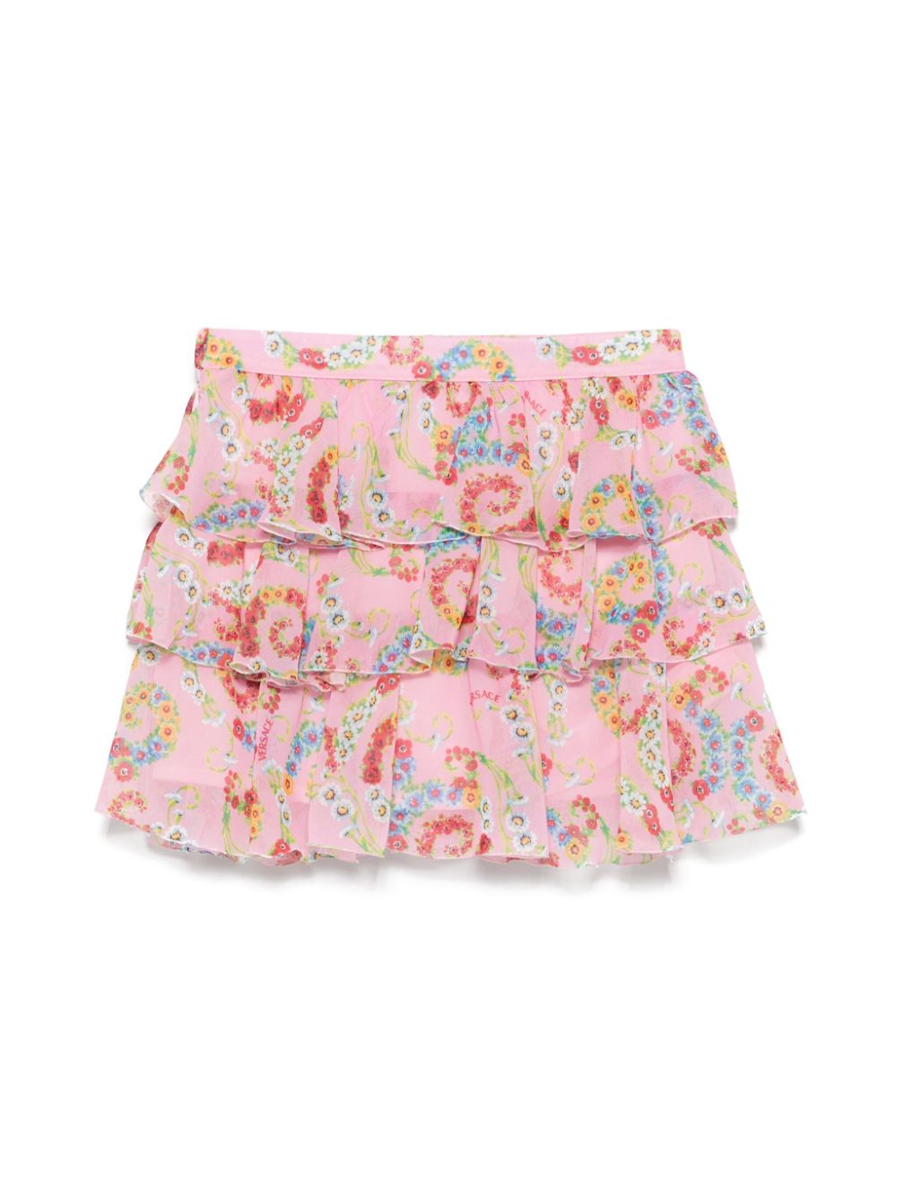 Versace Kids floral-print skirt - Pink