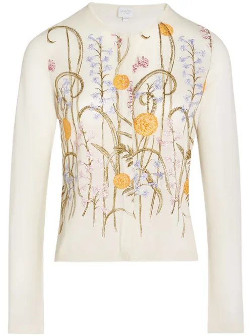 Cardigan à motif Marigold Bouquets - Giambattista Valli - Modalova