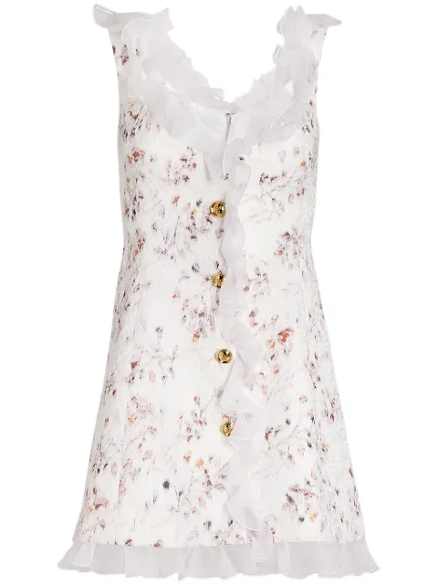 Giambattista Valli vestido en jacquard con volantes