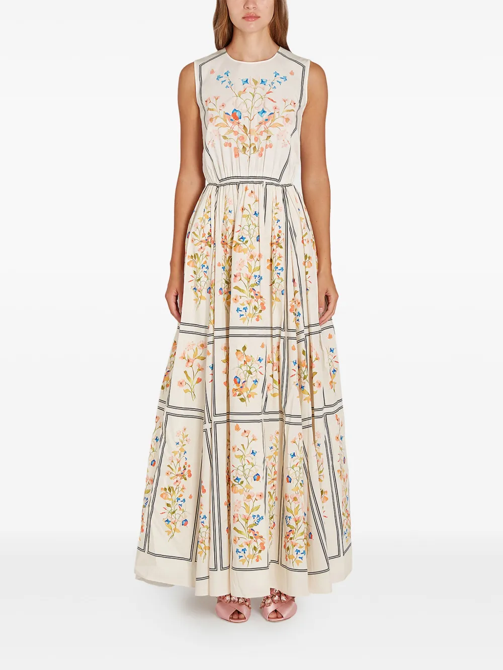 Giambattista Valli Jurk met Scagliola-print - Wit