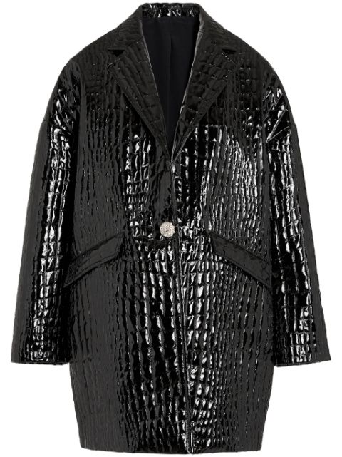 Giambattista Valli crocodile-embossed coat