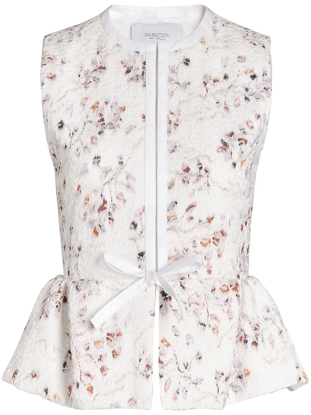 flared jacquard waistcoat