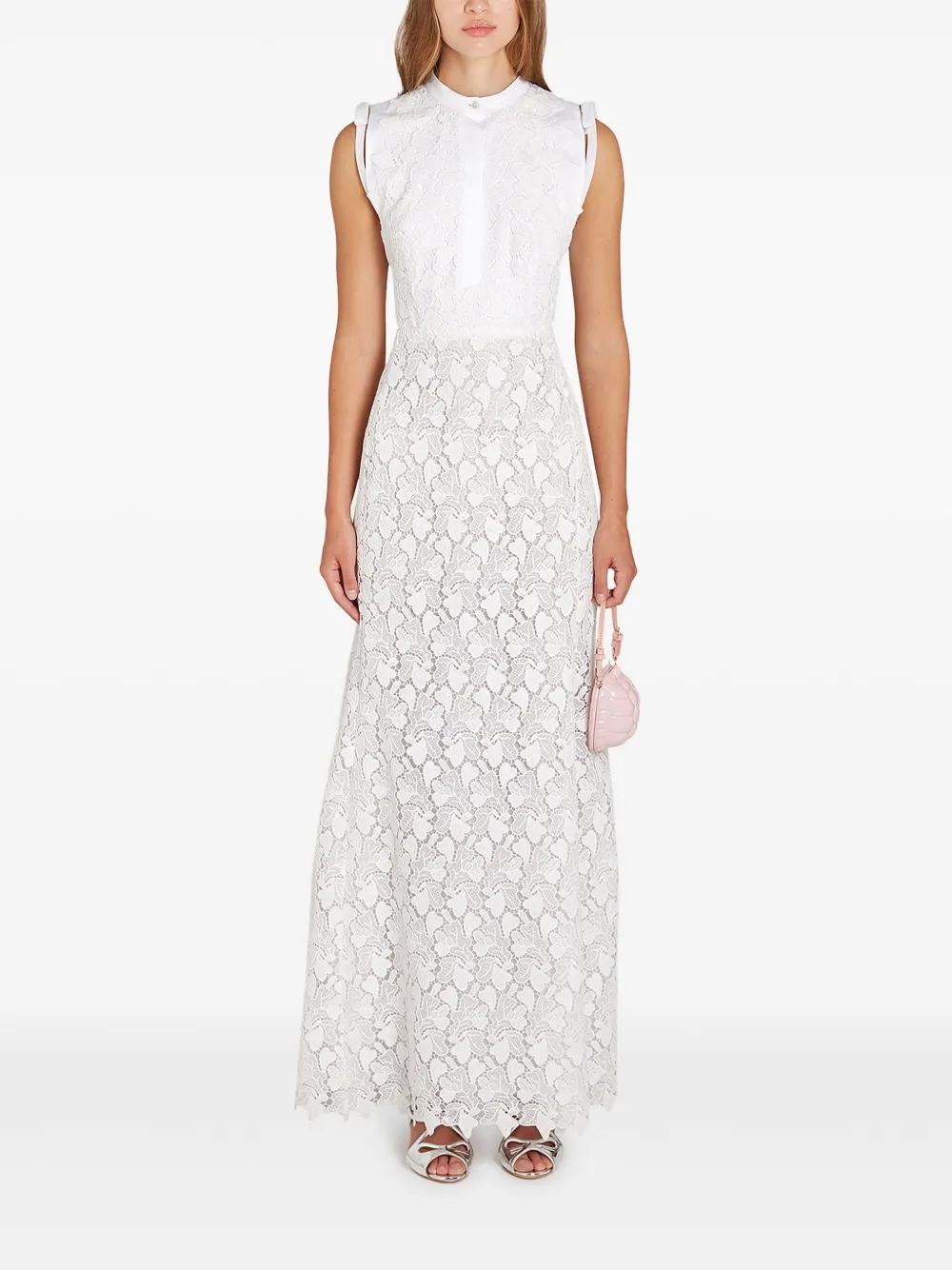 Giambattista Valli Macramé maxi-jurk - Wit