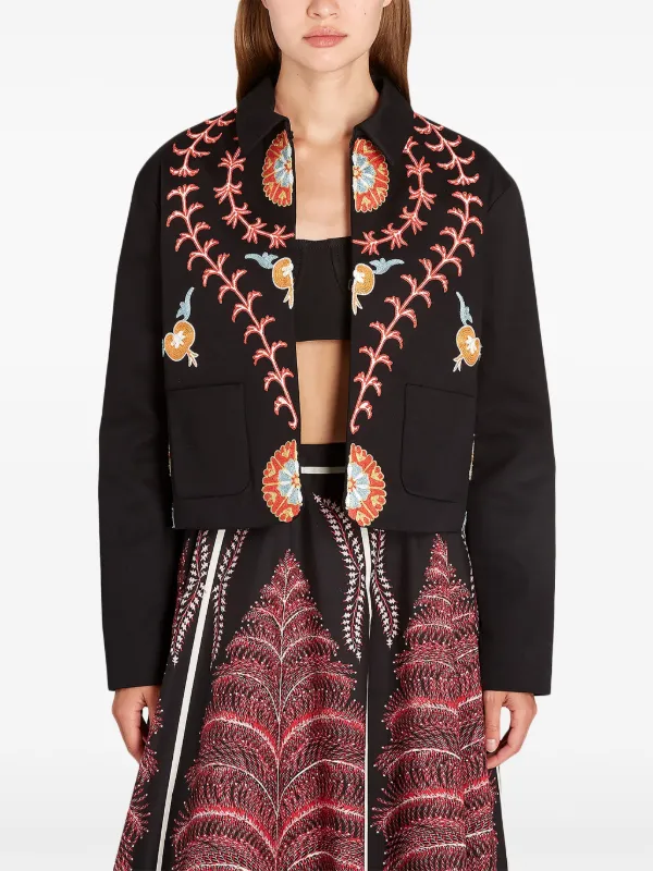 Giambattista Valli Silk Road Jacket | Black | FARFETCH CA
